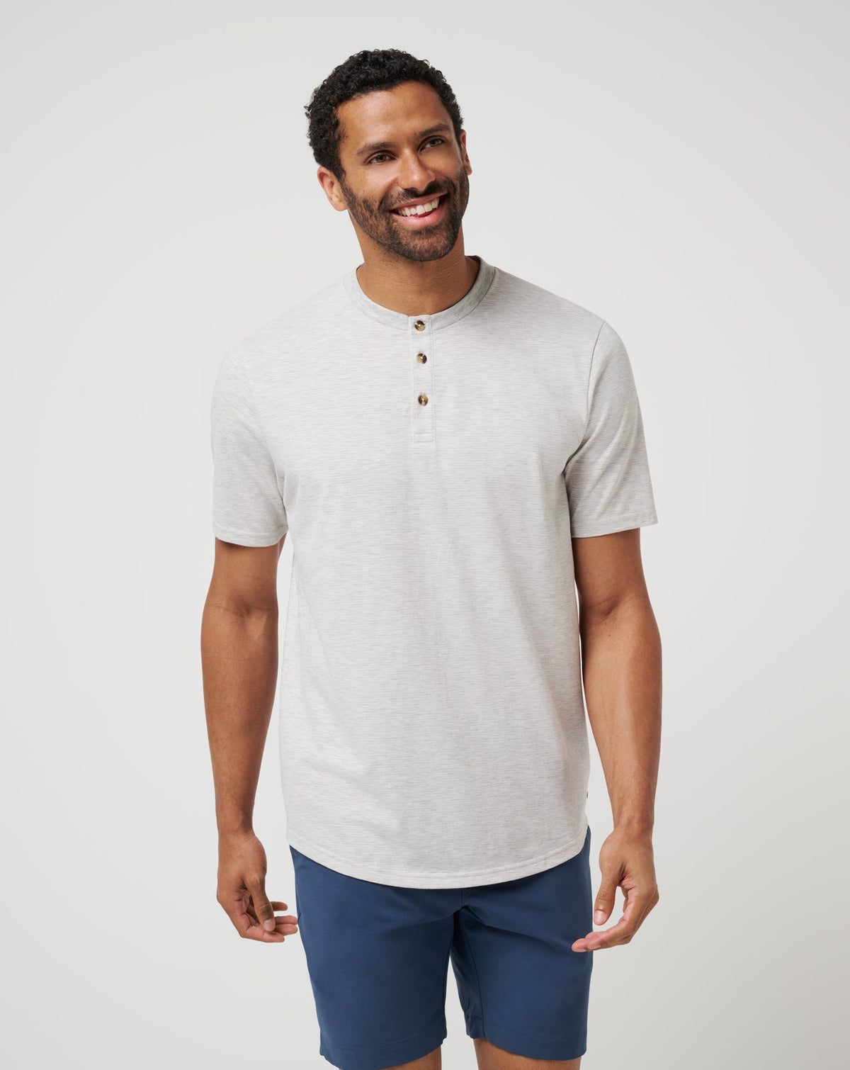 All Adrift Tee Heather Light Grey | Travis Mathew