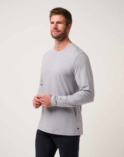 Performance Jersey Long Sleeve Tee Sleet | Travis Mathew
