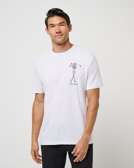 Golf Sucks Tee White | Travis Mathew