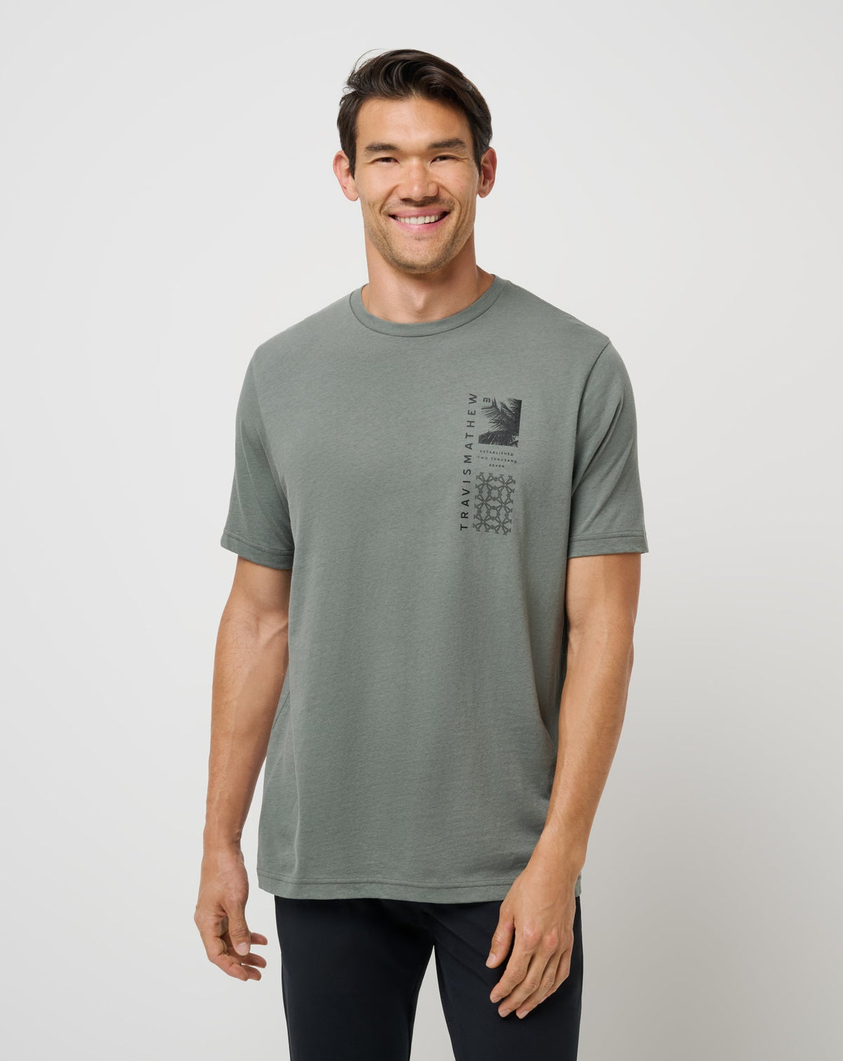 Global Pass Tee Dark Olive | Travis Mathew