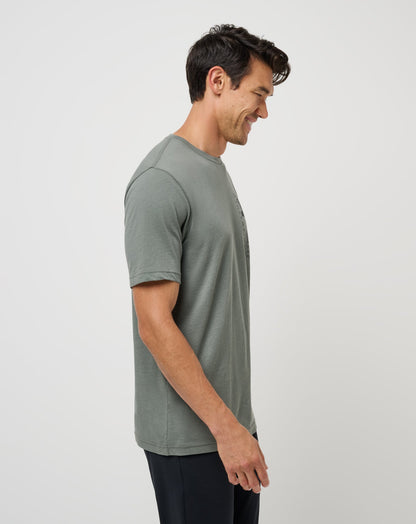 Global Pass Tee Dark Olive | Travis Mathew