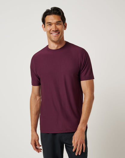 First Day Active Tee Mauve Wine | Travis Mathew