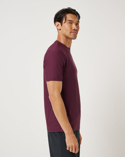 First Day Active Tee Mauve Wine | Travis Mathew