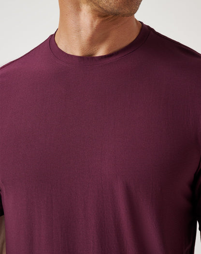 First Day Active Tee Mauve Wine | Travis Mathew