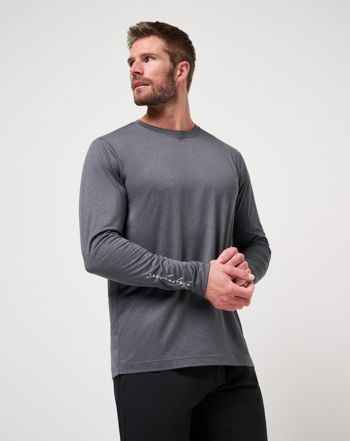 Court Control Tee Heather Dark Grey | Travis Mathew