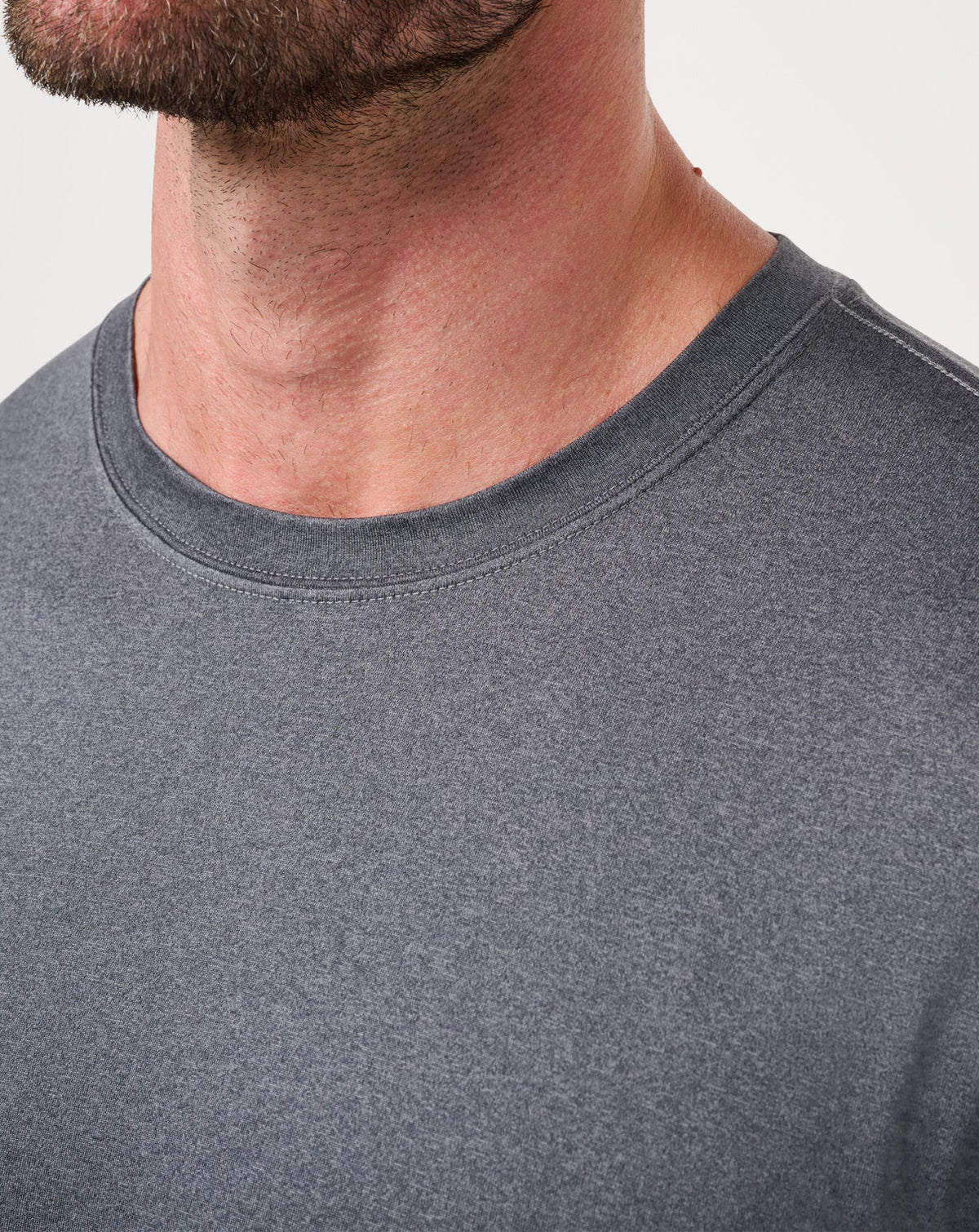 Court Control Tee Heather Dark Grey | Travis Mathew