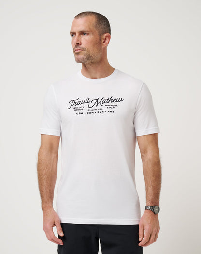 Perfect Plan Tee White | Travis Mathew