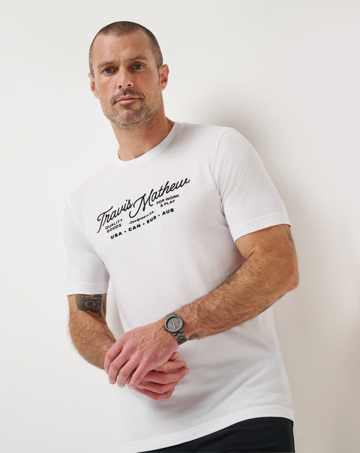 Perfect Plan Tee White | Travis Mathew