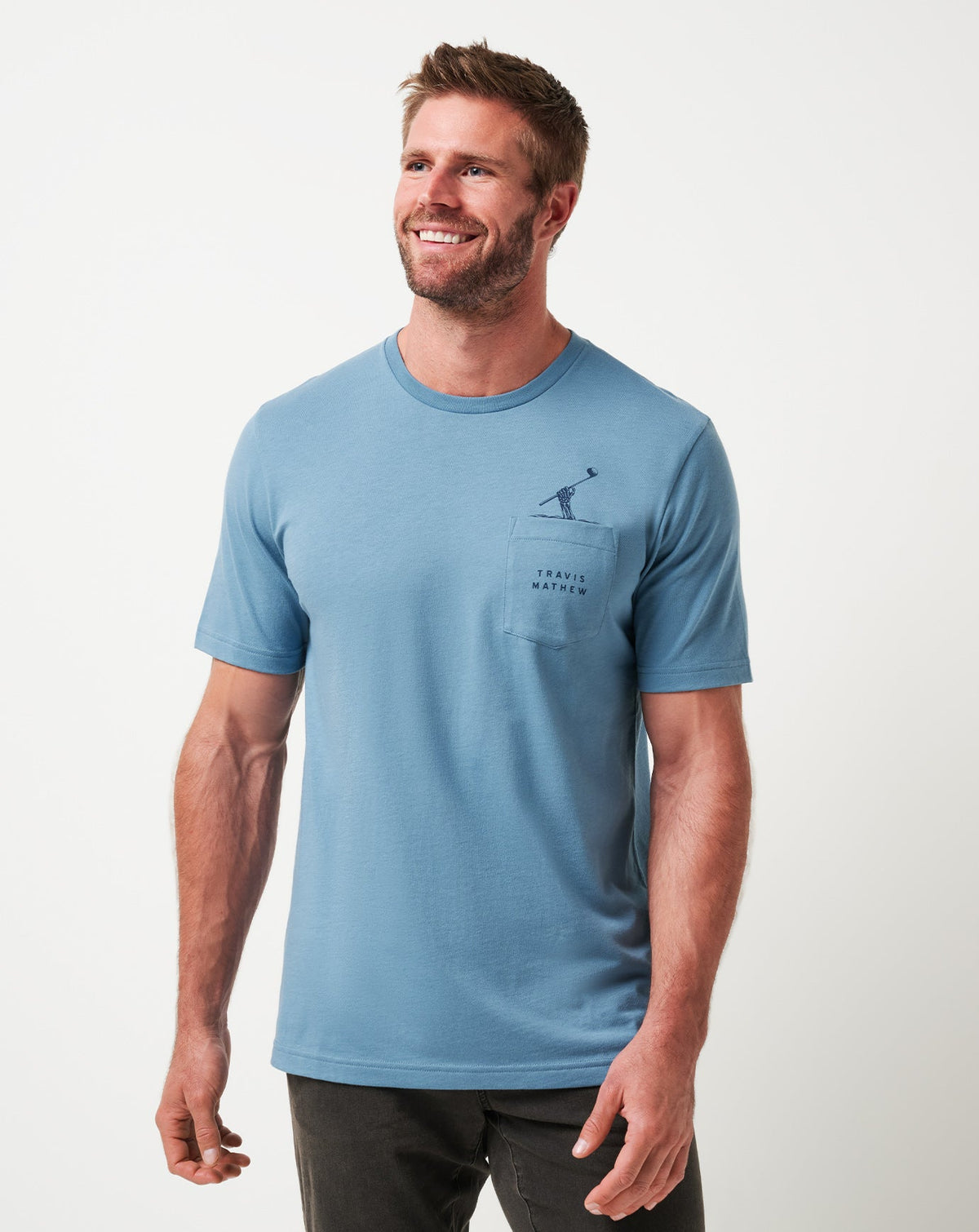 Air Trick Tee Captains Blue | Travis Mathew
