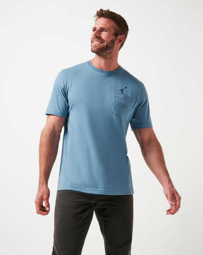 Air Trick Tee Captains Blue | Travis Mathew