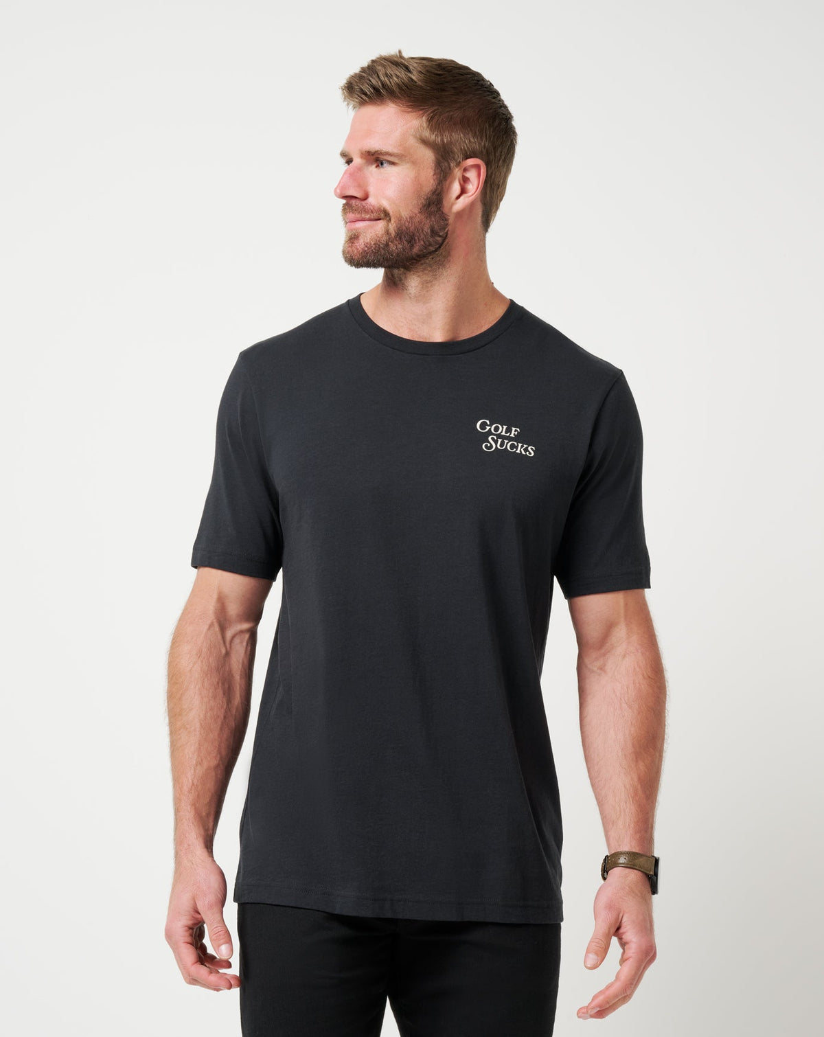 Course Rules Tee Black | Travis Mathew