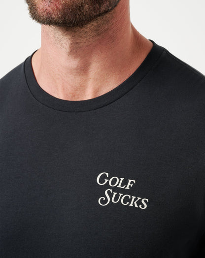 Course Rules Tee Black | Travis Mathew