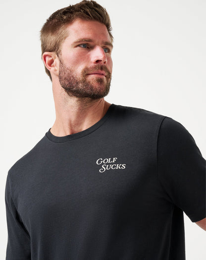 Course Rules Tee Black | Travis Mathew