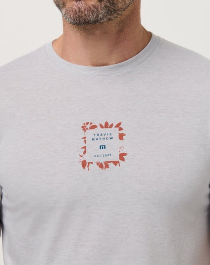 Short Layover Tee Heather Light Grey | Travis Mathew