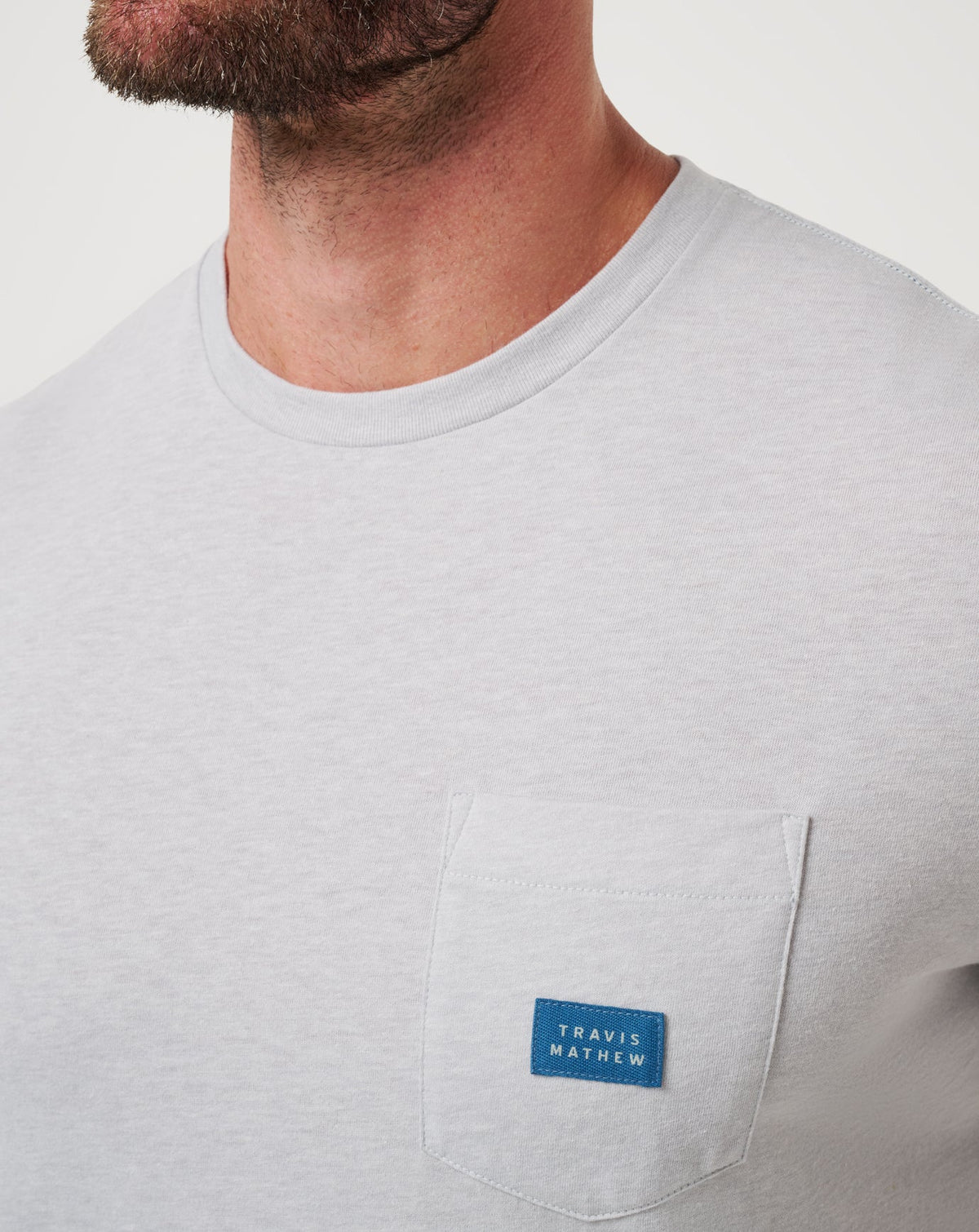 Travel Diary Tee Heather Light Grey | Travis Mathew