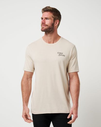 Course Rules Tee Italian Sand | Travis Mathew
