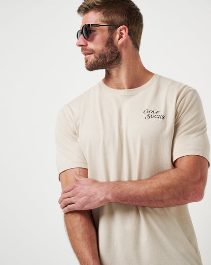 Course Rules Tee Italian Sand | Travis Mathew