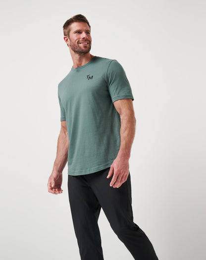 End Around Tee Balsam Green | Travis Mathew