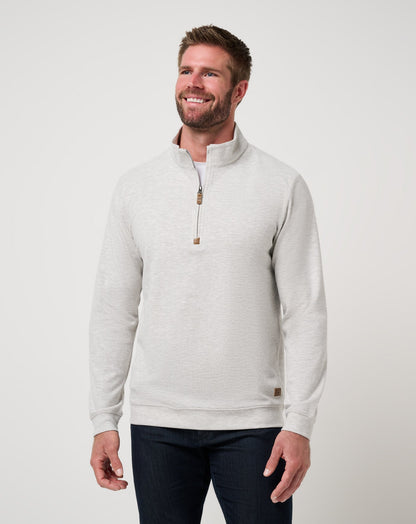 Cloud Sweater Quarter Zip Heather Grey | Travis Mathew