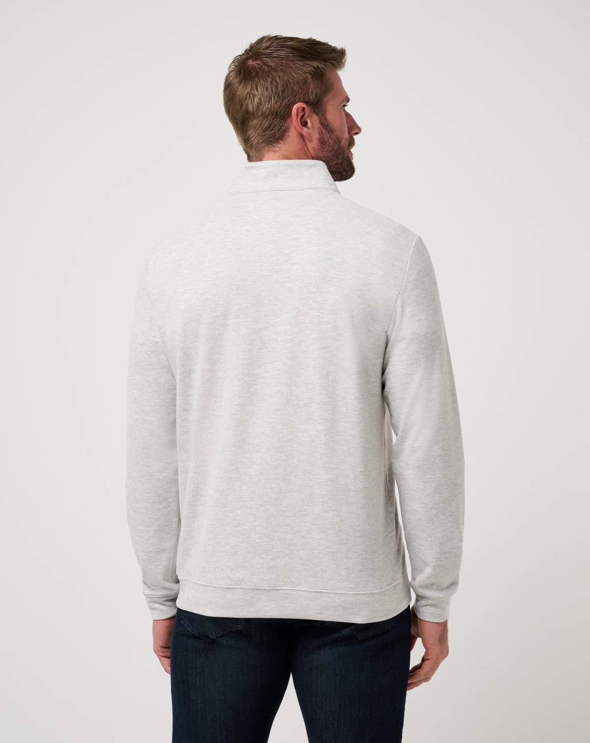 Cloud Sweater Quarter Zip Heather Grey | Travis Mathew