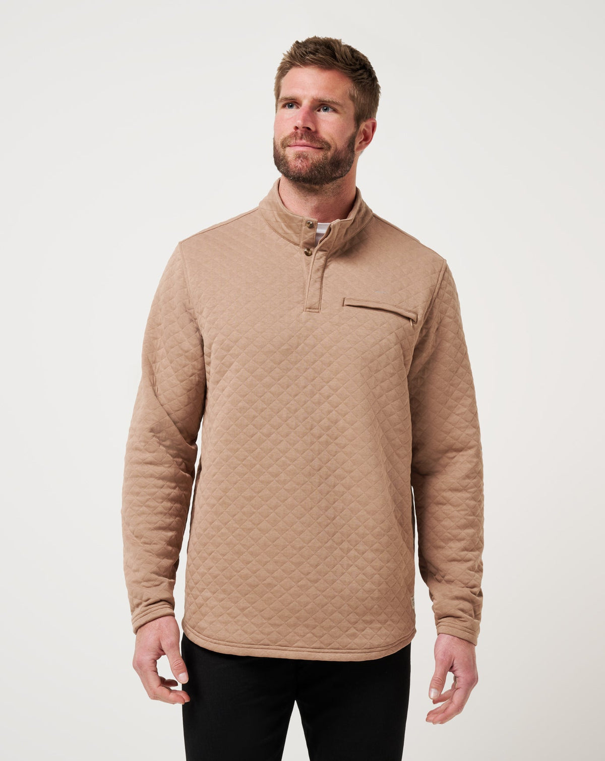 Transatlantic Quarter Zip Portabella | Travis Mathew