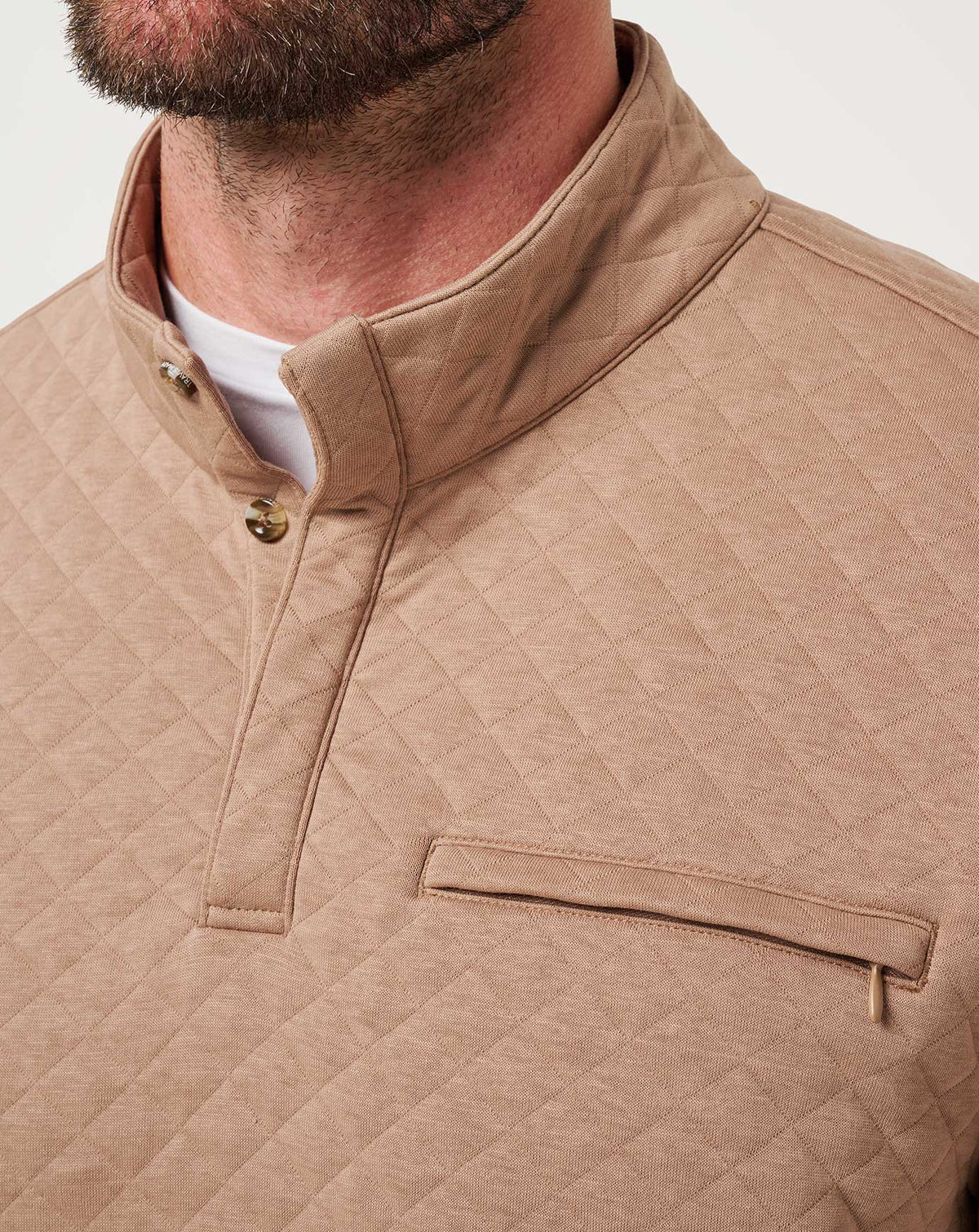 Transatlantic Quarter Zip Portabella | Travis Mathew