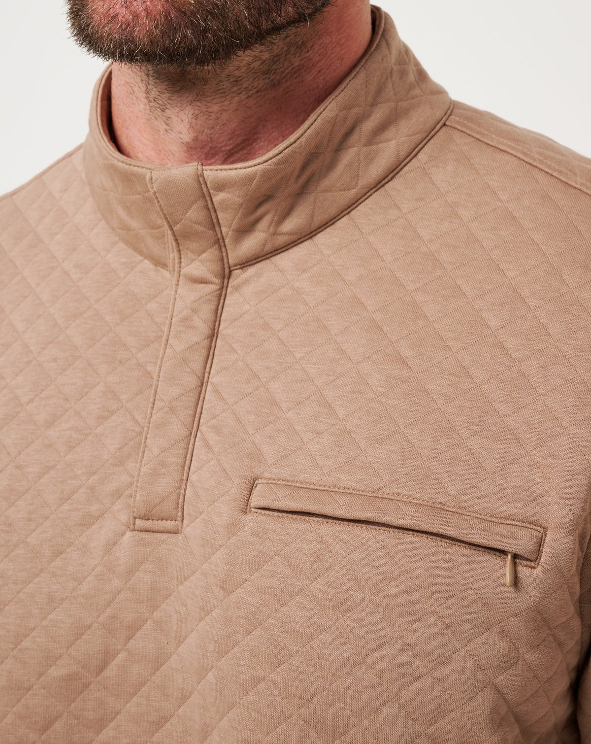 Transatlantic Quarter Zip Portabella | Travis Mathew