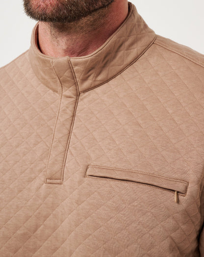 Transatlantic Quarter Zip Portabella | Travis Mathew