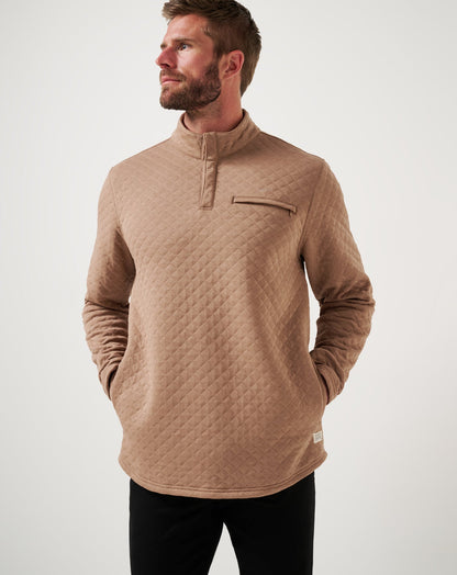 Transatlantic Quarter Zip Portabella | Travis Mathew