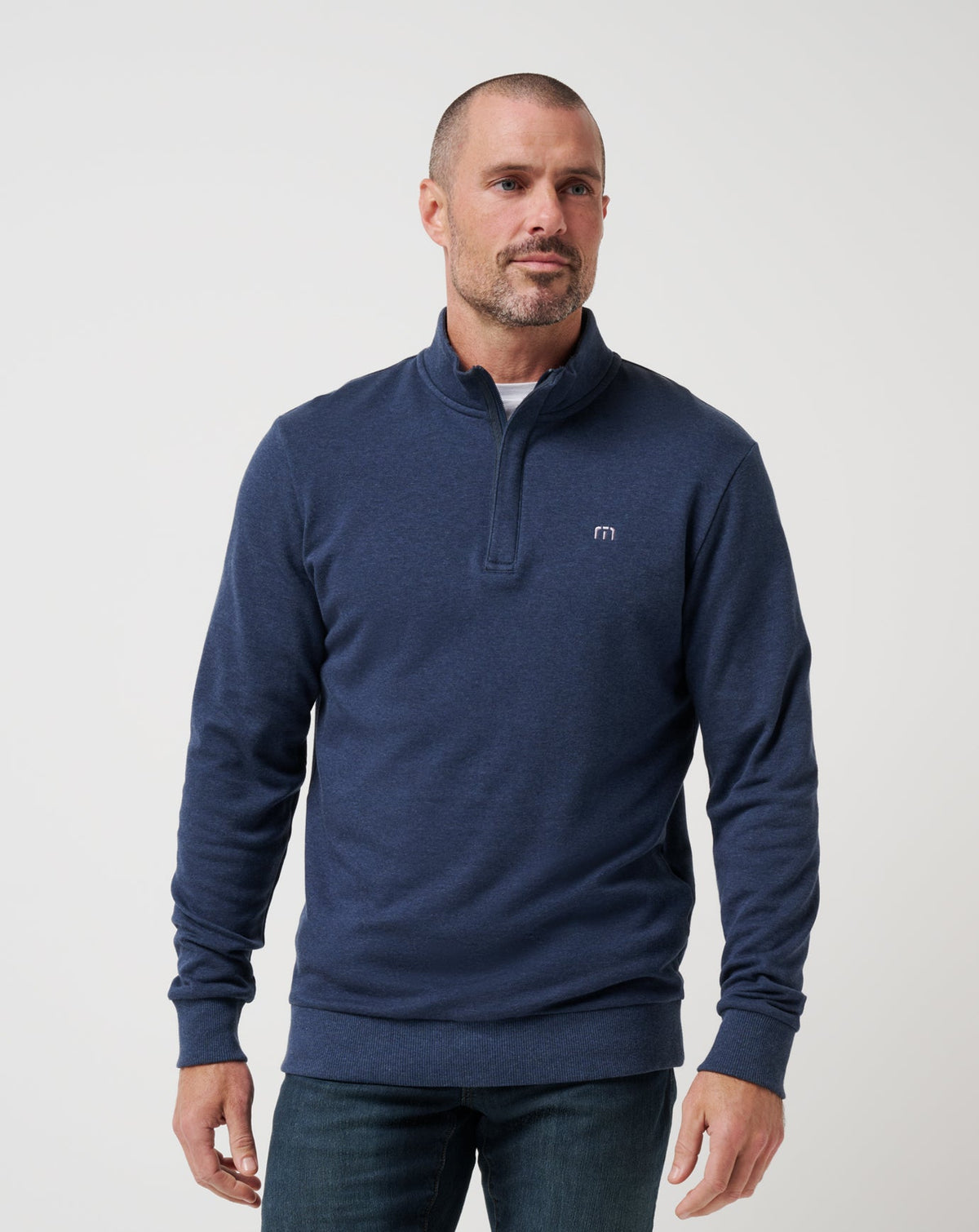 Cloud Quarter Zip 2.0 Heather Blue | Travis Mathew