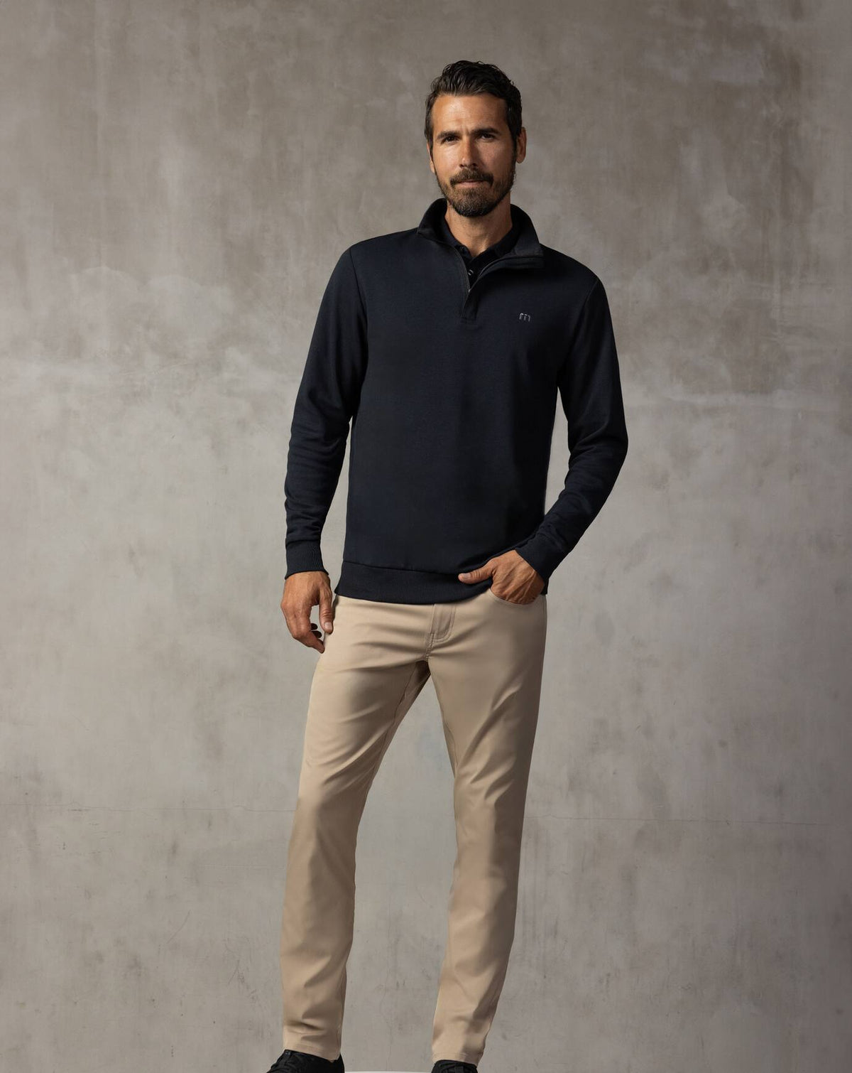 Cloud Quarter Zip 2.0 Black | Travis Mathew