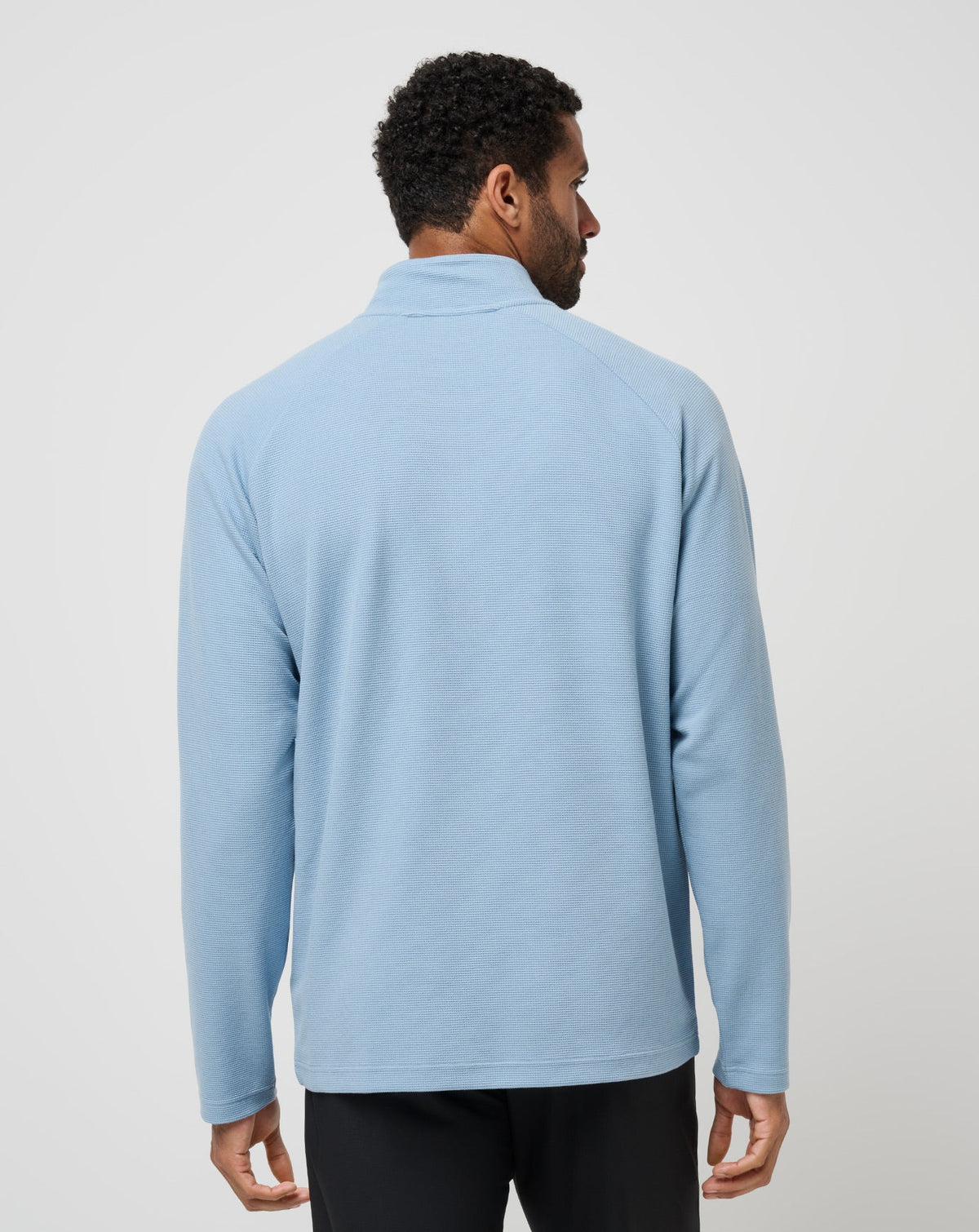 Performance Waffle Quarter Zip Dusty Blue | Travis Mathew