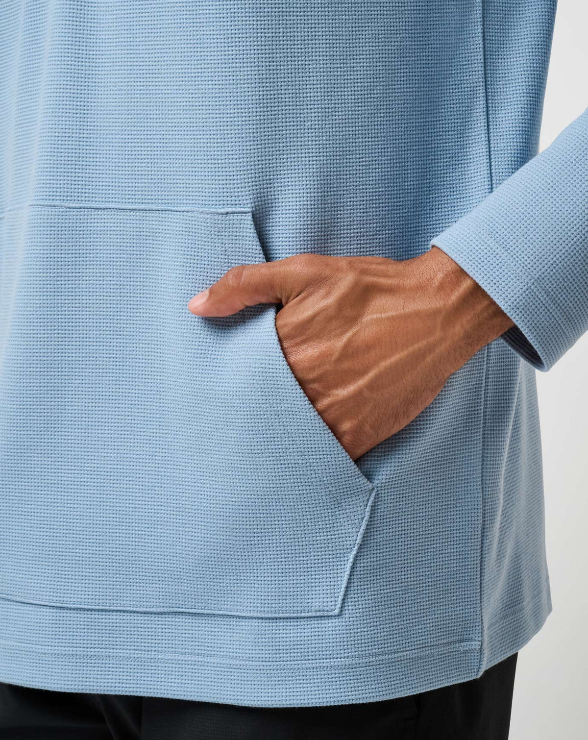 Performance Waffle Quarter Zip Dusty Blue | Travis Mathew