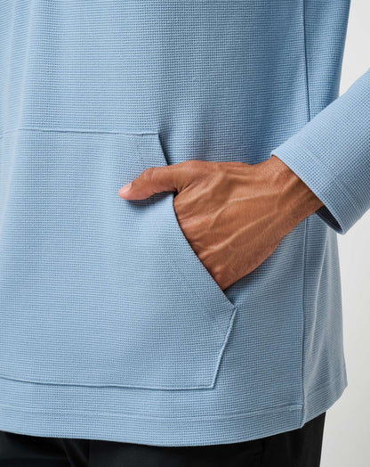 Performance Waffle Quarter Zip Dusty Blue | Travis Mathew