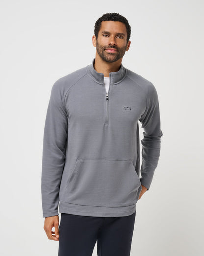 Performance Waffle Quarter Zip Quiet Shade | Travis Mathew