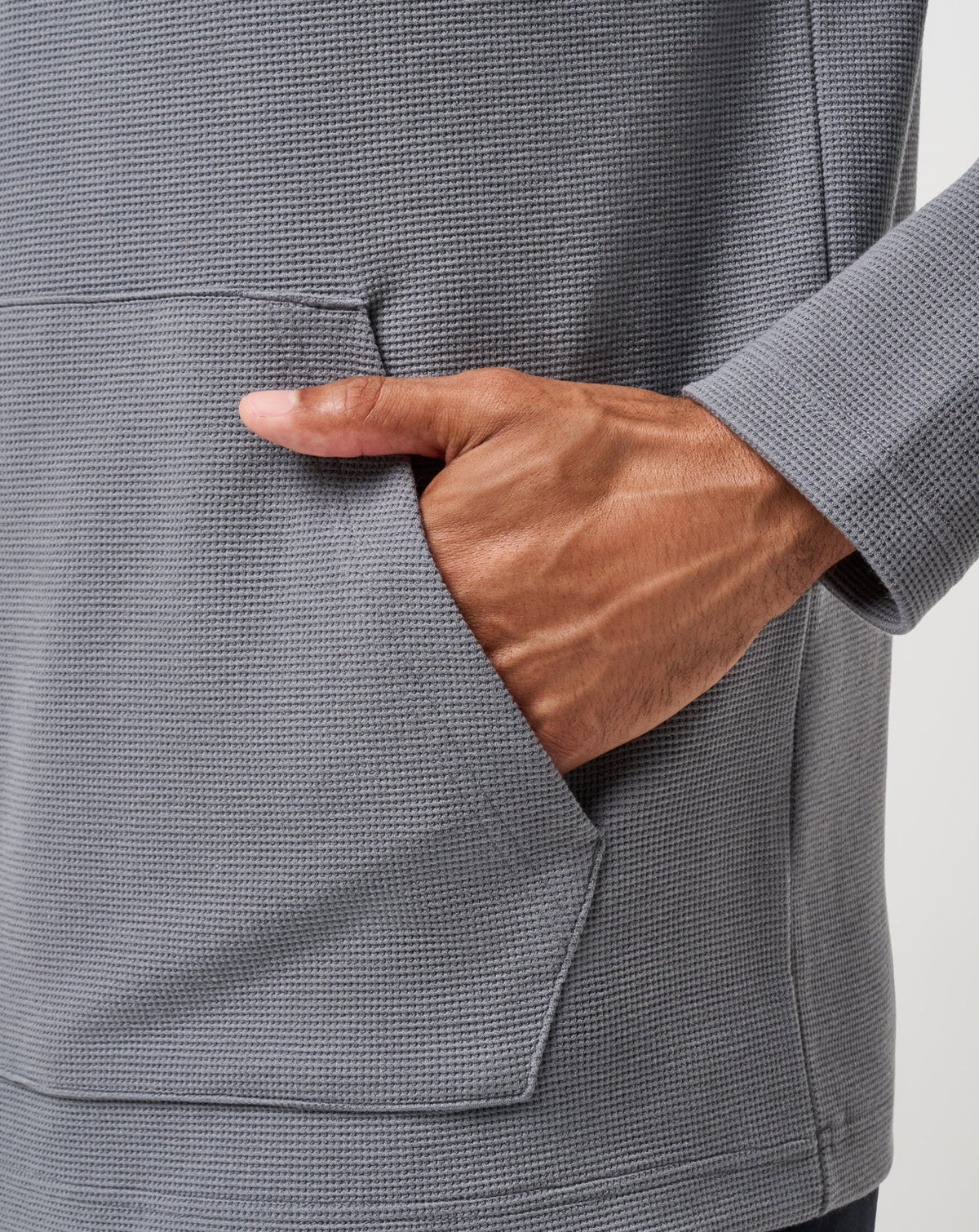 Performance Waffle Quarter Zip Quiet Shade | Travis Mathew