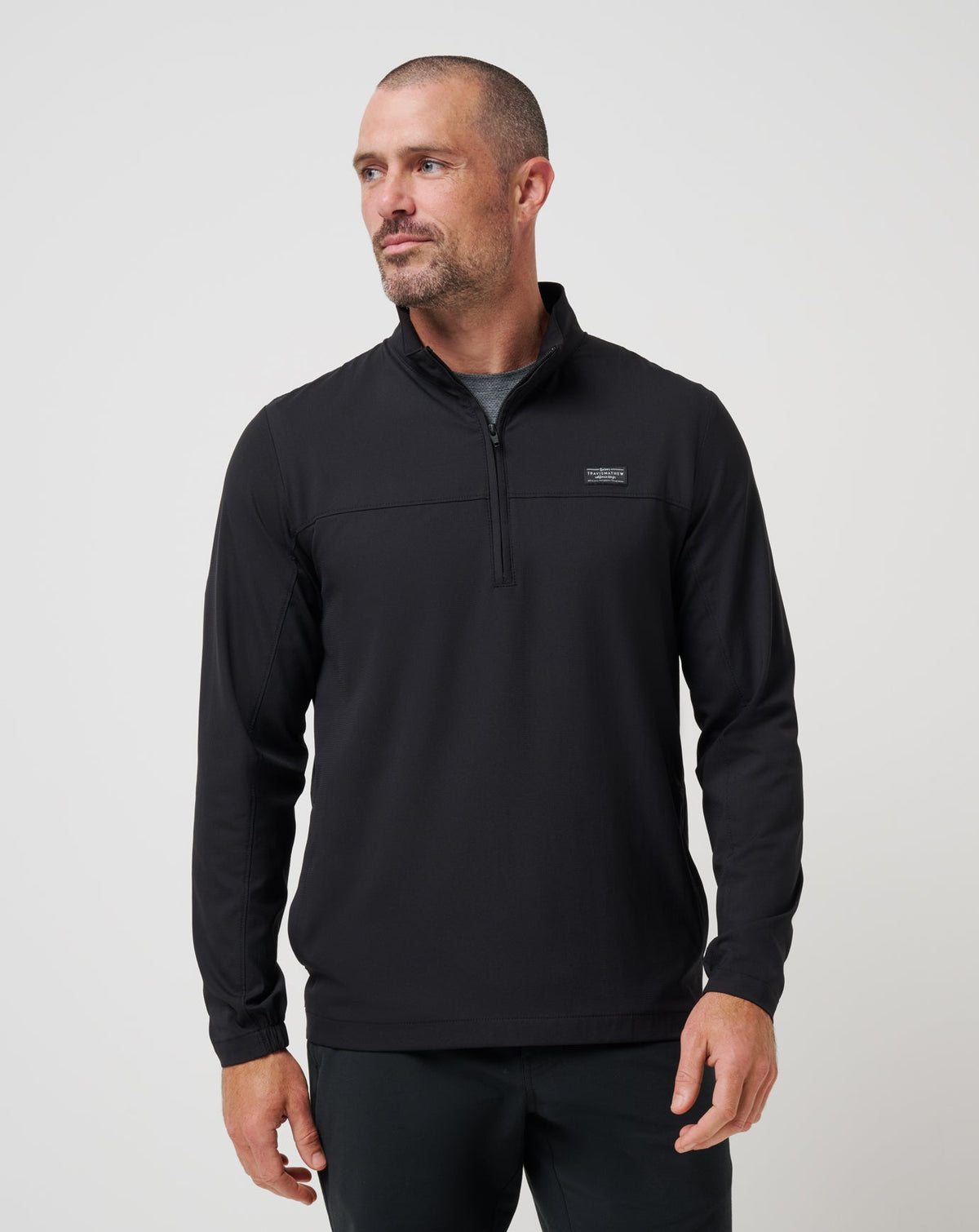 Wanderlust Quarter Zip Black | Travis Mathew