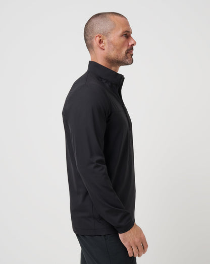 Wanderlust Quarter Zip Black | Travis Mathew