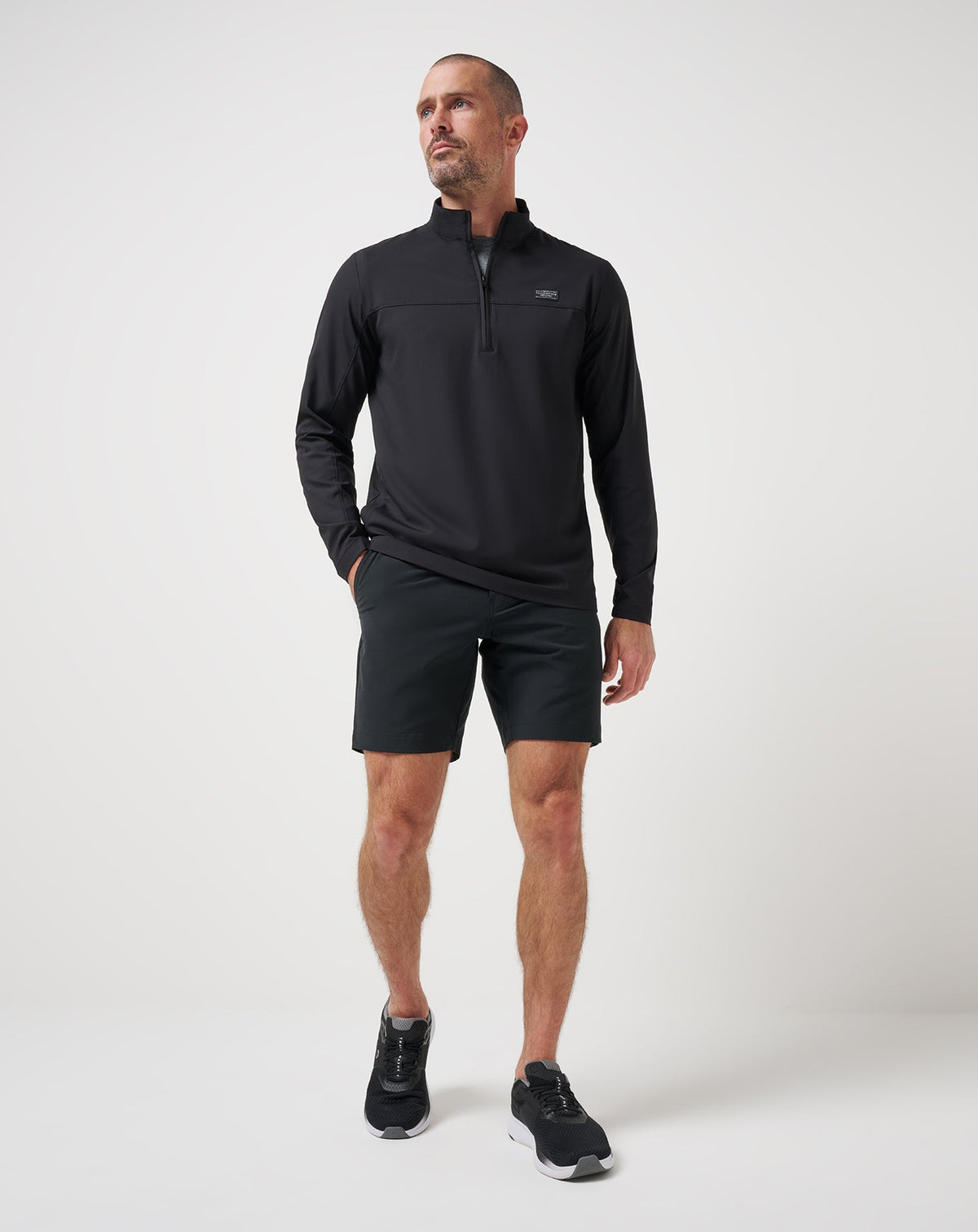 Wanderlust Quarter Zip Black | Travis Mathew