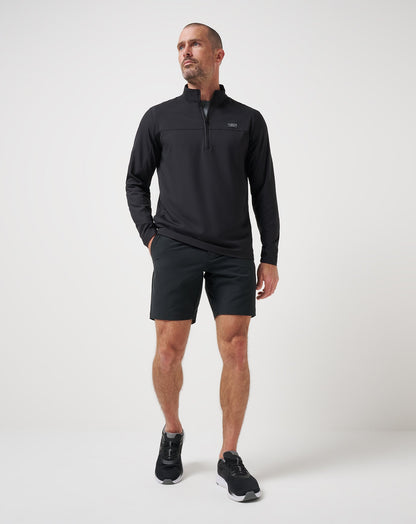 Wanderlust Quarter Zip Black | Travis Mathew
