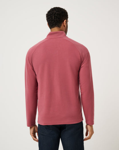 Performance Waffle Quarter Zip Roan Rouge | Travis Mathew