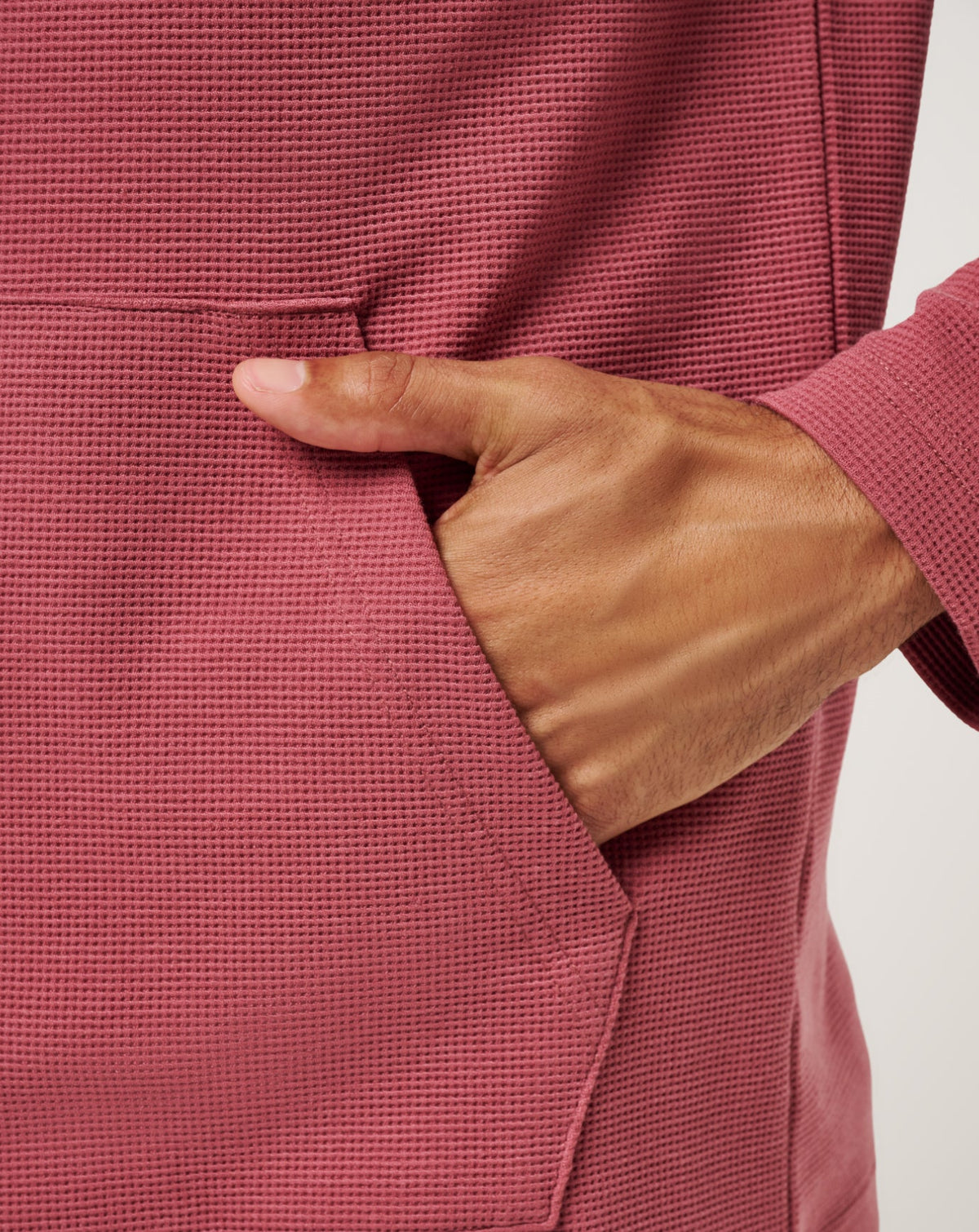 Performance Waffle Quarter Zip Roan Rouge | Travis Mathew