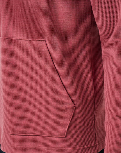 Performance Waffle Quarter Zip Roan Rouge | Travis Mathew