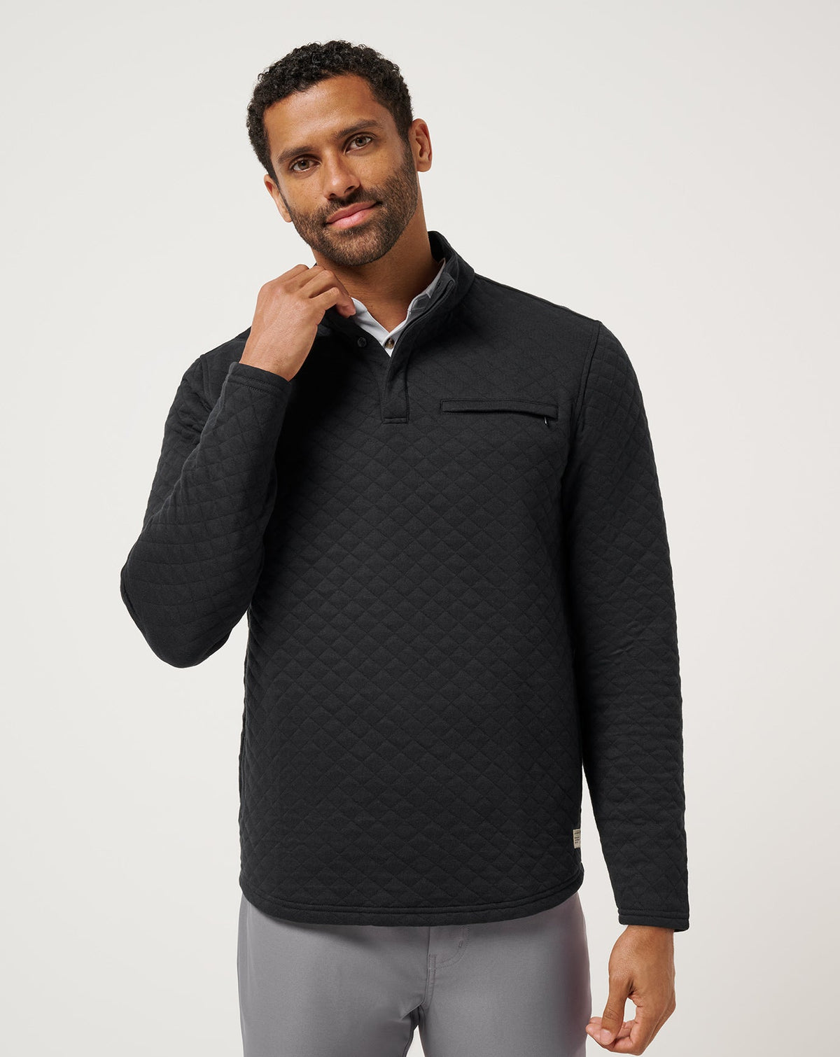 Transatlantic Quarter Zip Black | Travis Mathew