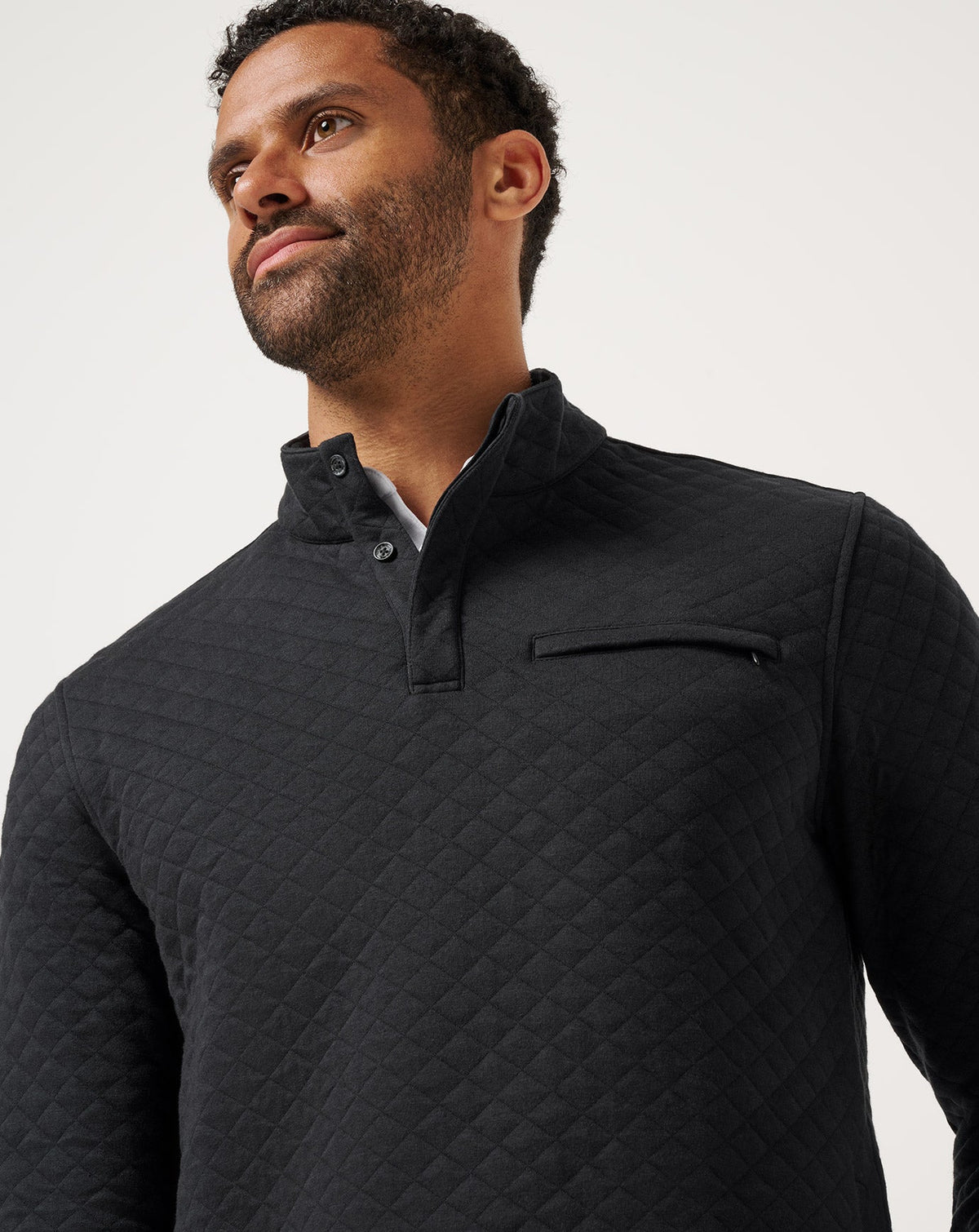 Transatlantic Quarter Zip Black | Travis Mathew