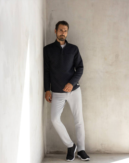 Transatlantic Quarter Zip Black | Travis Mathew