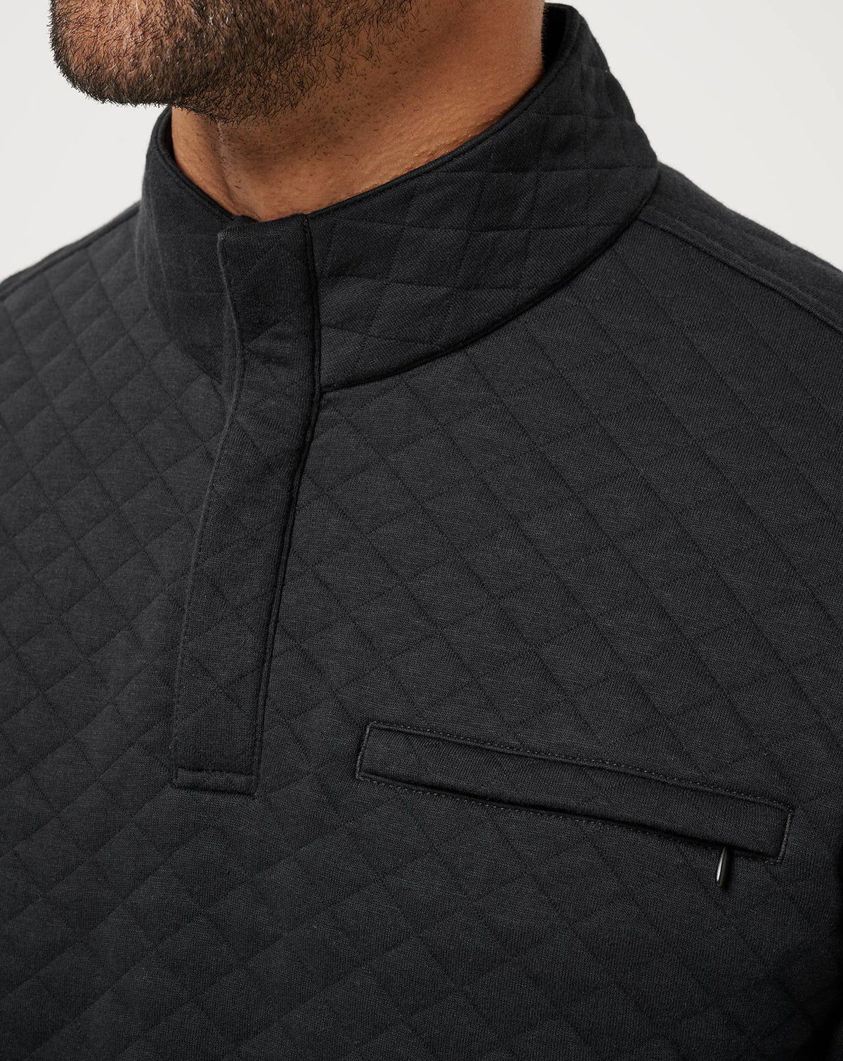 Transatlantic Quarter Zip Black | Travis Mathew