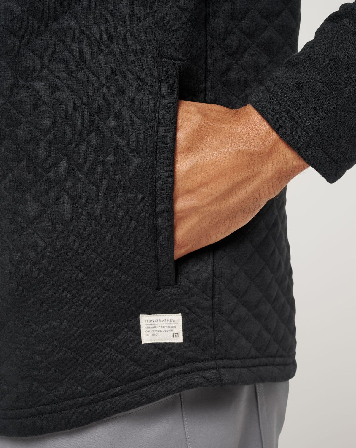 Transatlantic Quarter Zip Black | Travis Mathew