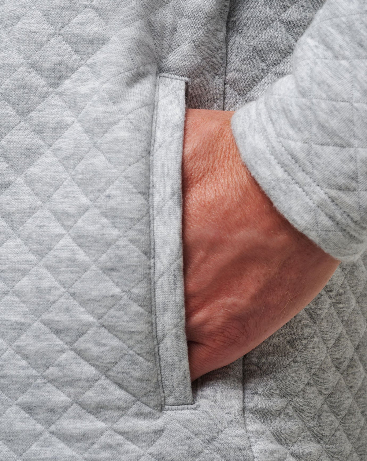 Transatlantic Quarter Zip Heather Light Grey | Travis Mathew