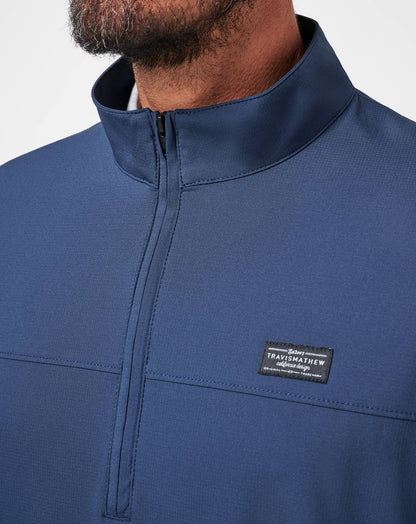 Wanderlust Quarter Zip Mood Indigo | Travis Mathew